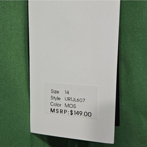 🐢 DKNY Women's Notch-Lapel Long-Sleeve Oversized Blazer Size 14 Green NWT! - Picture 17 of 17